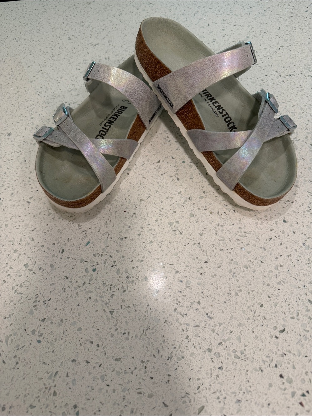 Birkenstock Iridescent Multi-Color Double-Strap Sandals